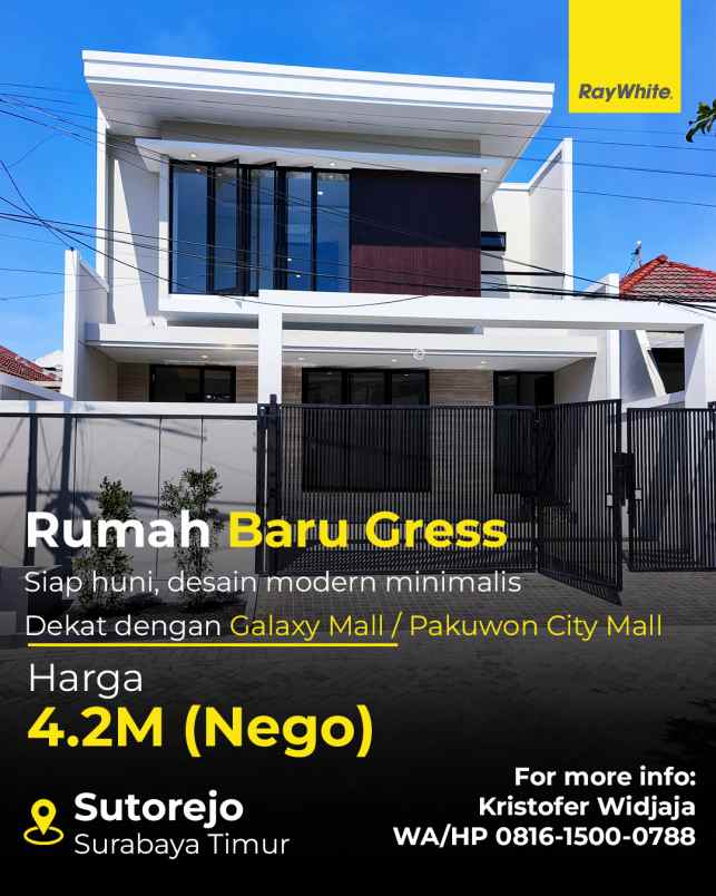 dijual rumah sutorejo utara
