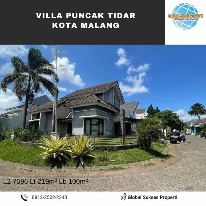 dijual rumah villa puncak tidar