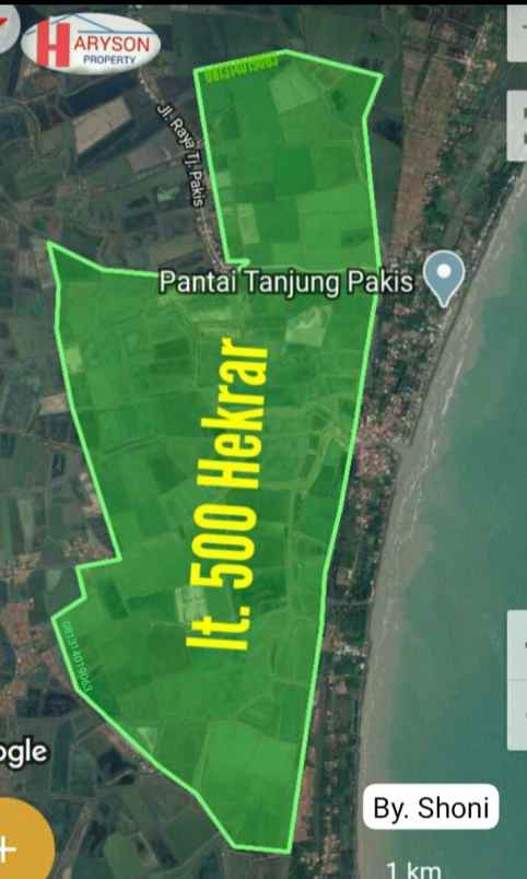 dijual tanah 500 hektar pakis karawang