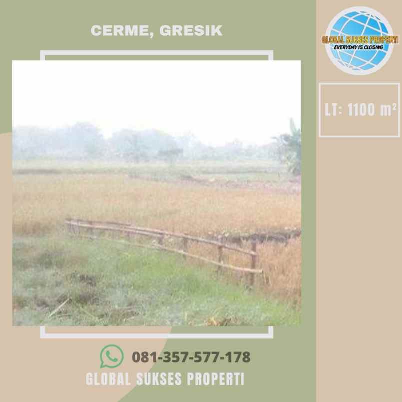 dijual tanah cerme