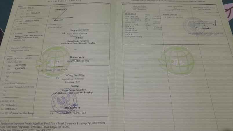 dijual tanah di jl raya cicadas sagalaherang subang