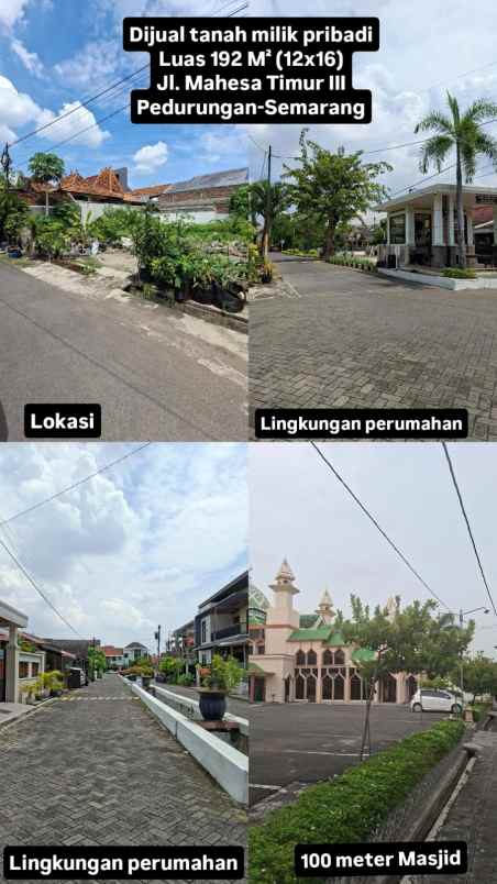 dijual tanah di mahesa mukti pedurungan semarang