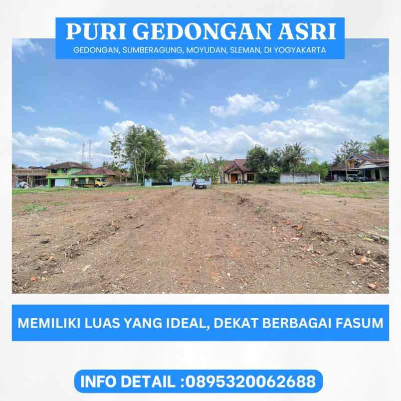 dijual tanah gedongan sumberagung