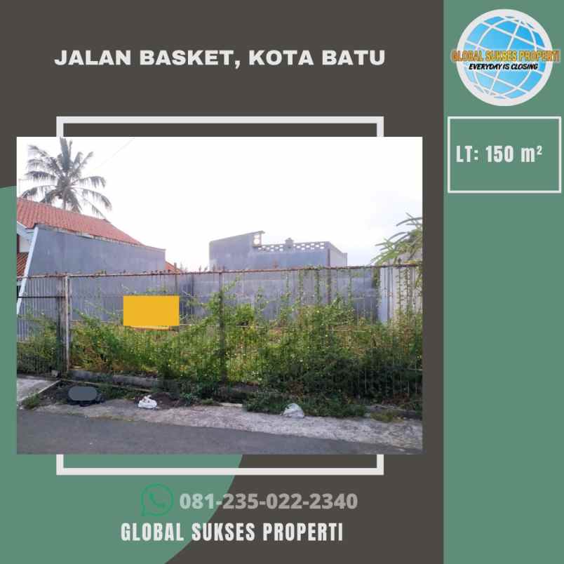 dijual tanah jalan basket