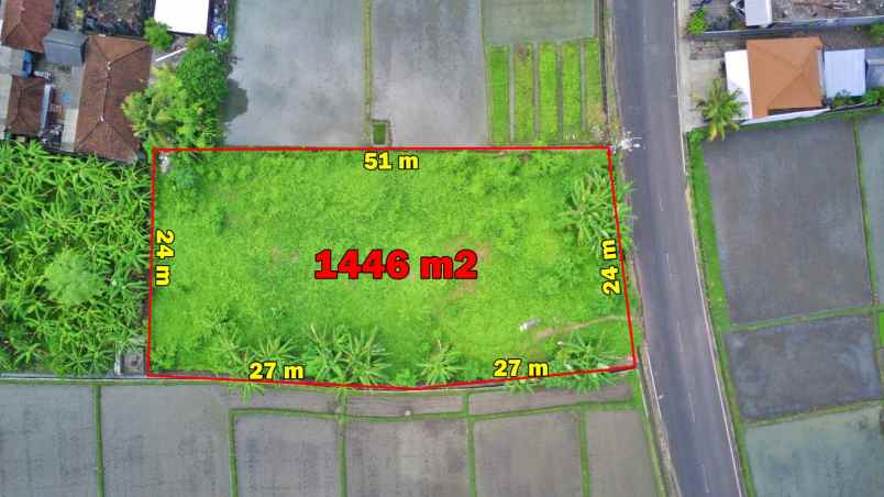 dijual tanah jalan kebo iwa pangkung