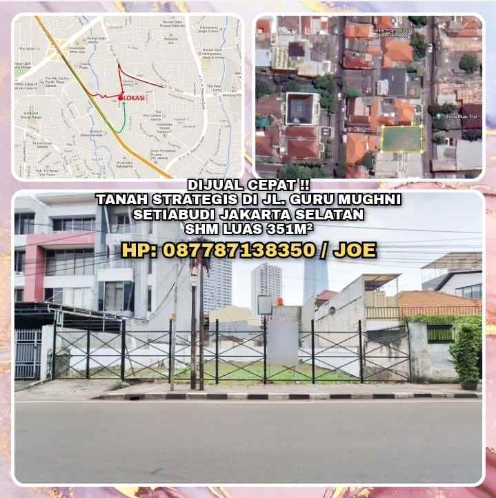 dijual tanah jl guru mughni setiabudi