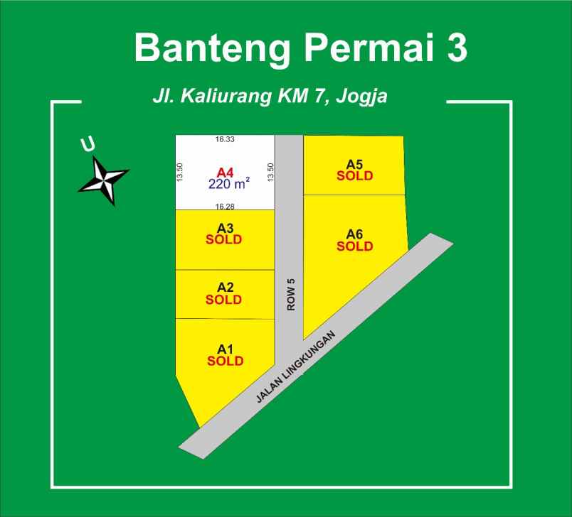 dijual tanah jl kaliurang km 8