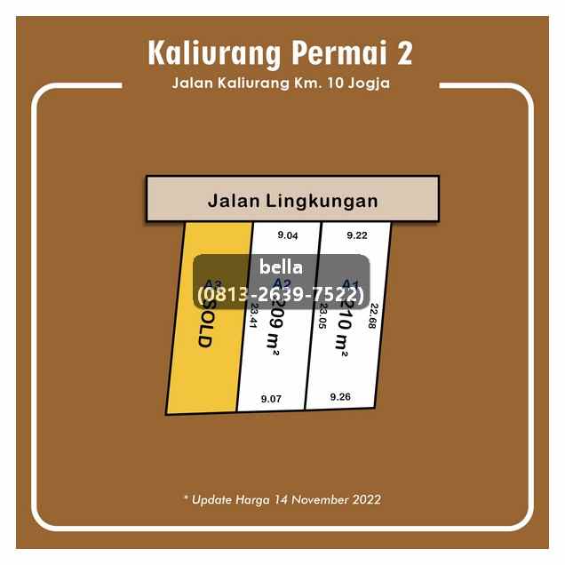 dijual tanah jl kaliurang km 9