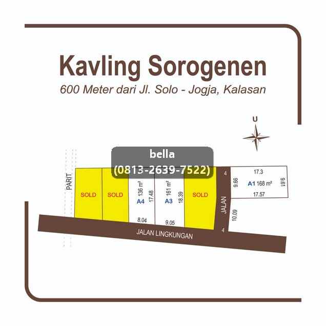 dijual tanah jl kenanga ii cupuwatu i