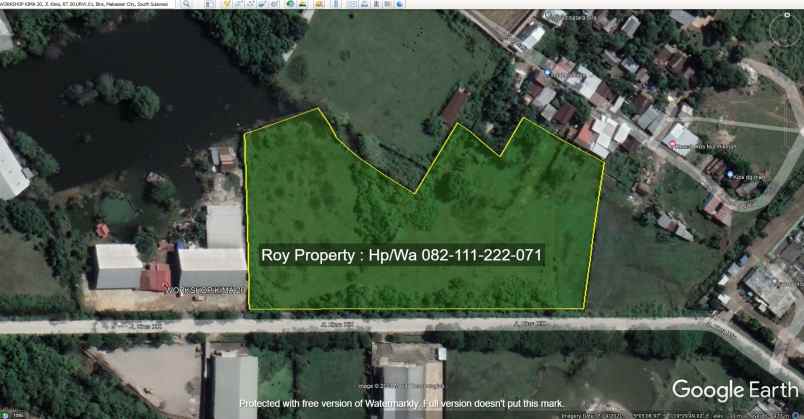 dijual tanah jl kima xix bira kec