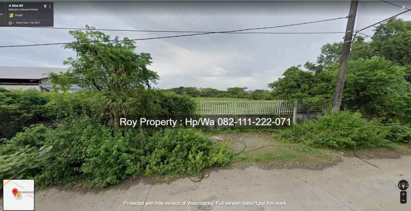 dijual tanah jl kima xix bira kec