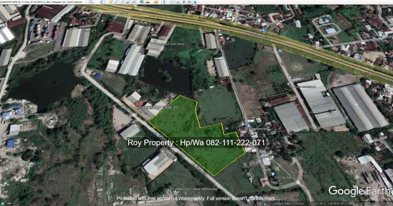 dijual tanah jl kima xix bira kec