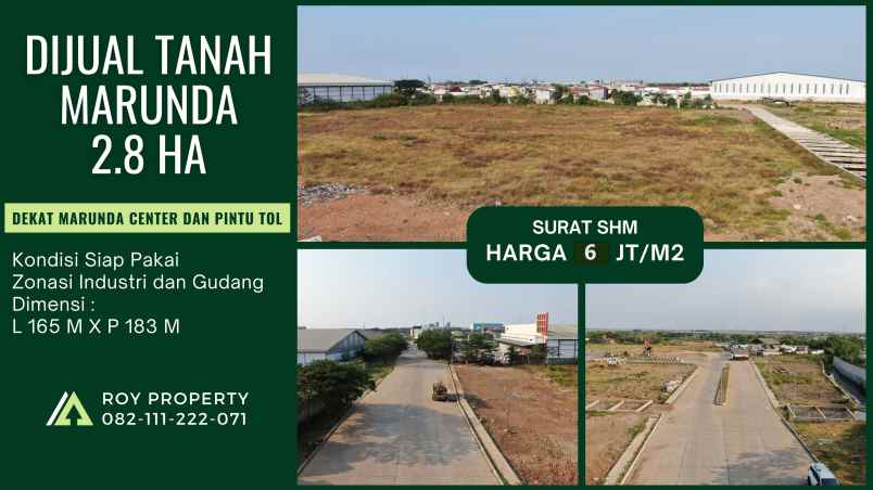 dijual tanah jl marunda makmur