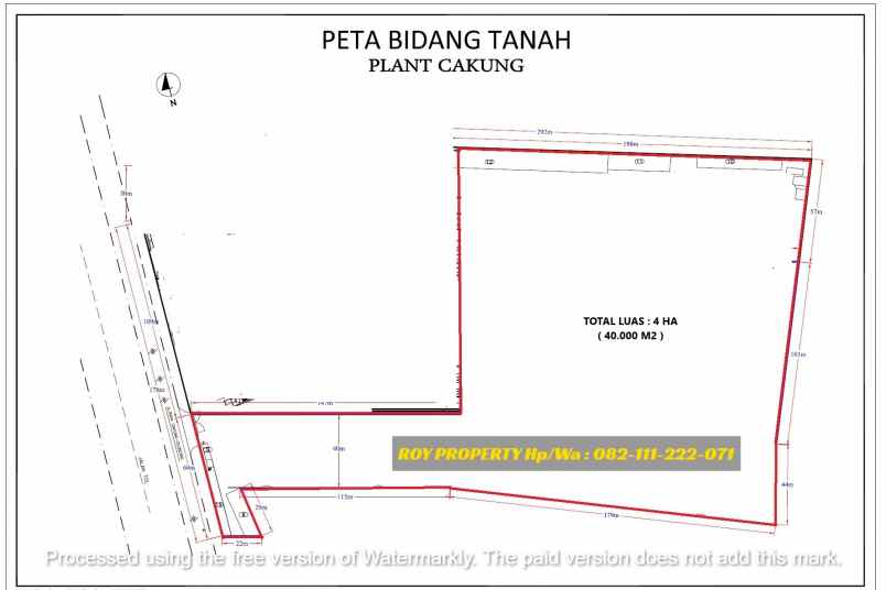 dijual tanah jl raya cakung cilincing