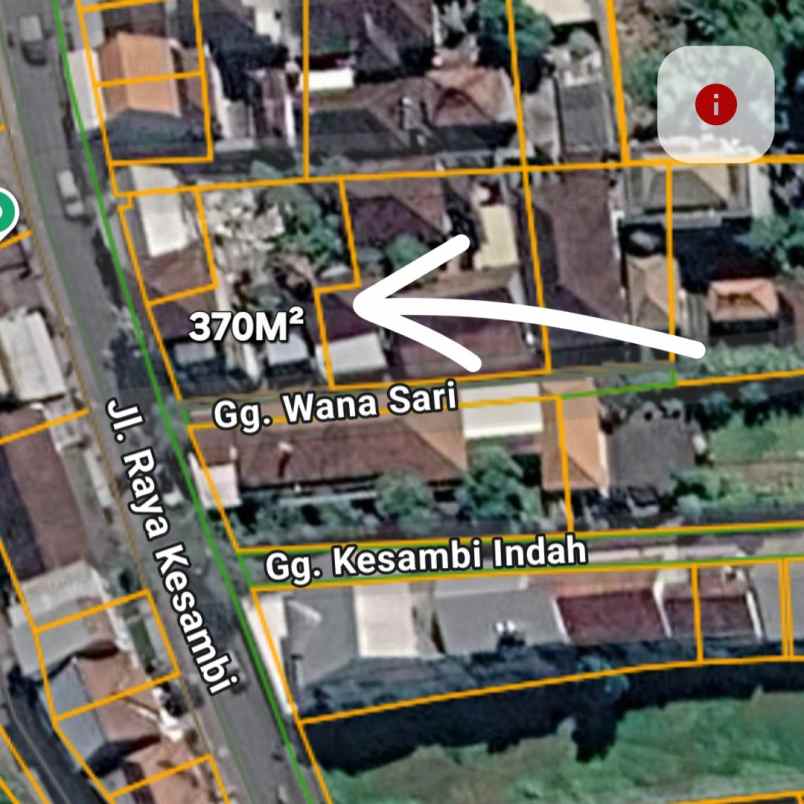 dijual tanah jl raya kesambi