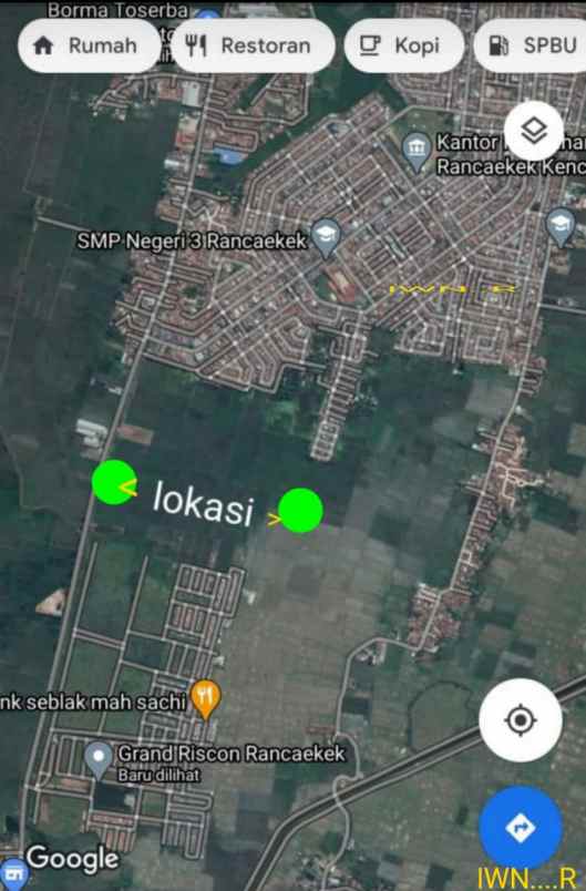 dijual tanah jl raya majalaya rancaekek