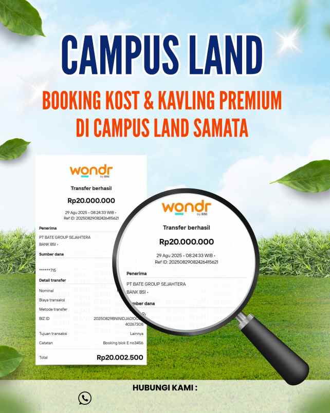 dijual tanah jl yasin limpo