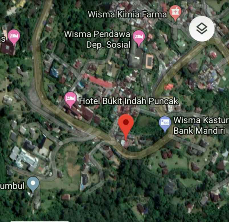 dijual tanah kavling di jl raya puncak