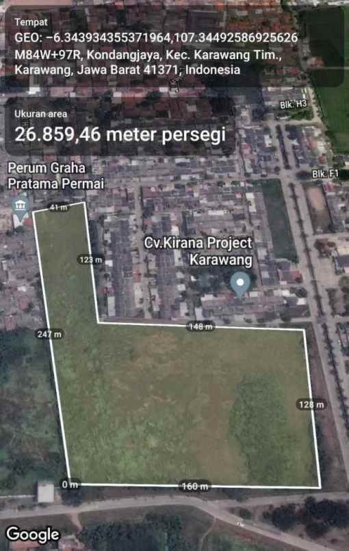 dijual tanah komplek buana tamansari