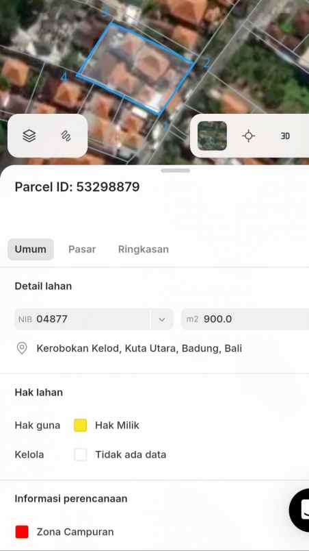 dijual tanah umalas bumbak dauh