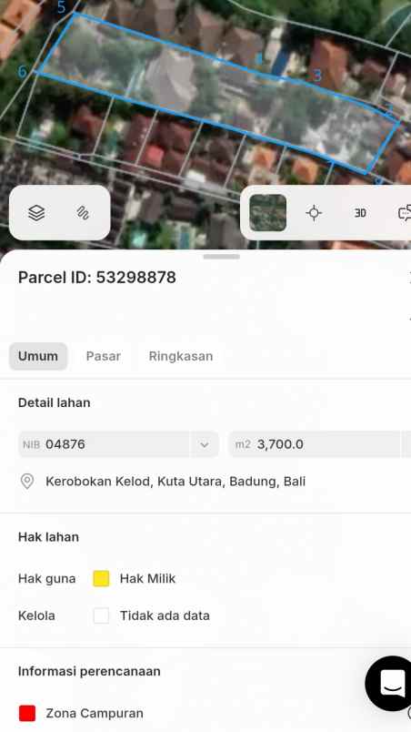 dijual tanah umalas bumbak dauh