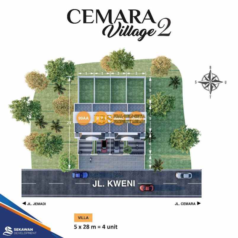 dijual villa komplek cemara village 2