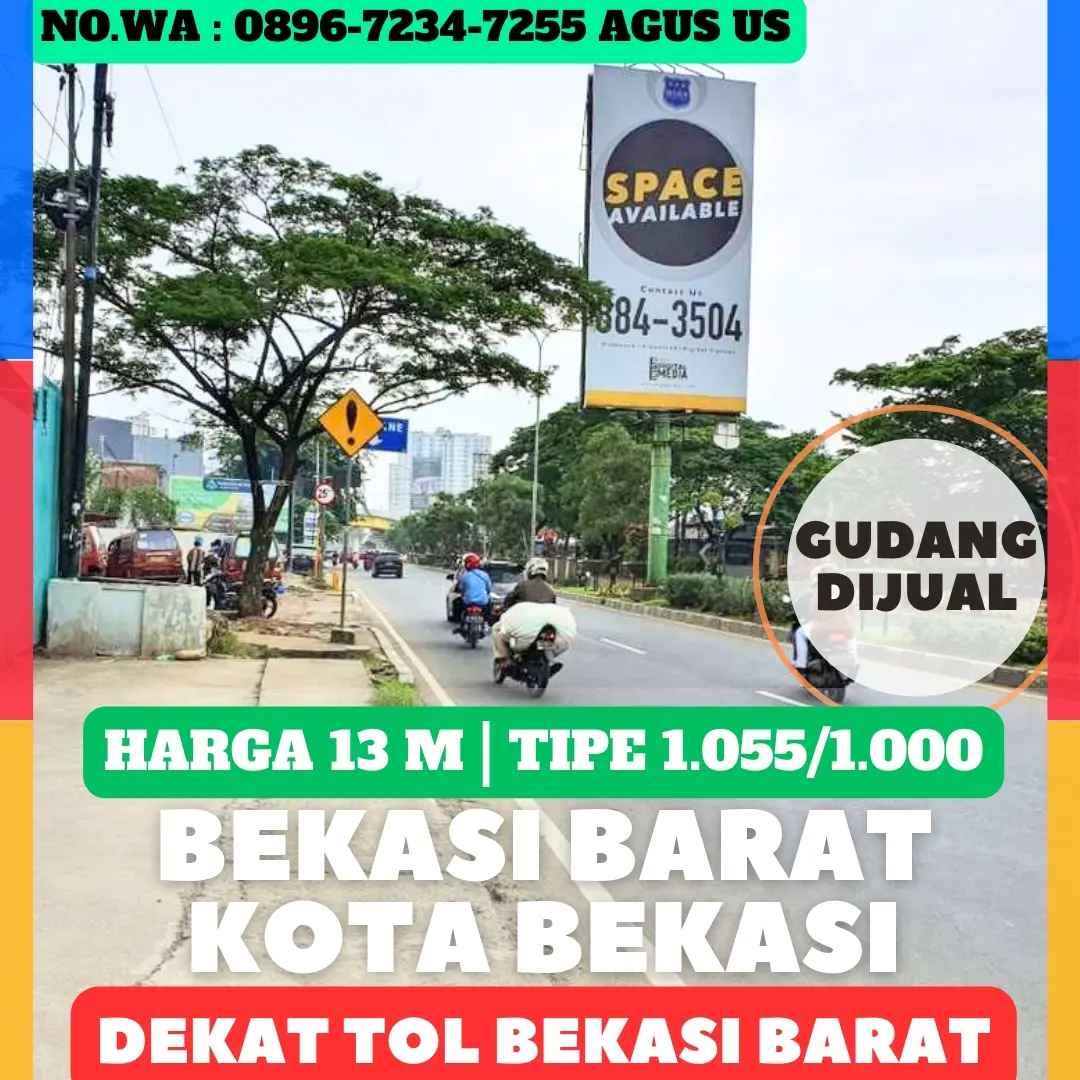 gudang bekasi barat dekat tol akses jalan 4 mobil