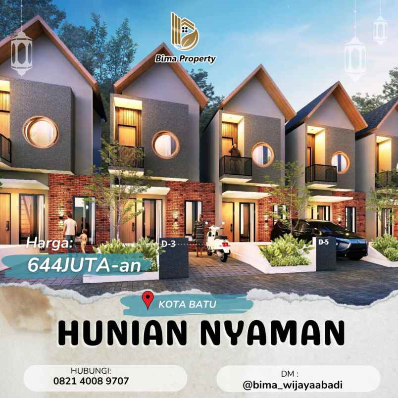 hunian nyaman 2 lantai kota batu