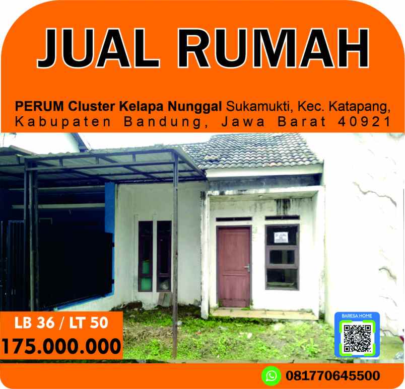 jual rumah perum cluster kalapa nunggal