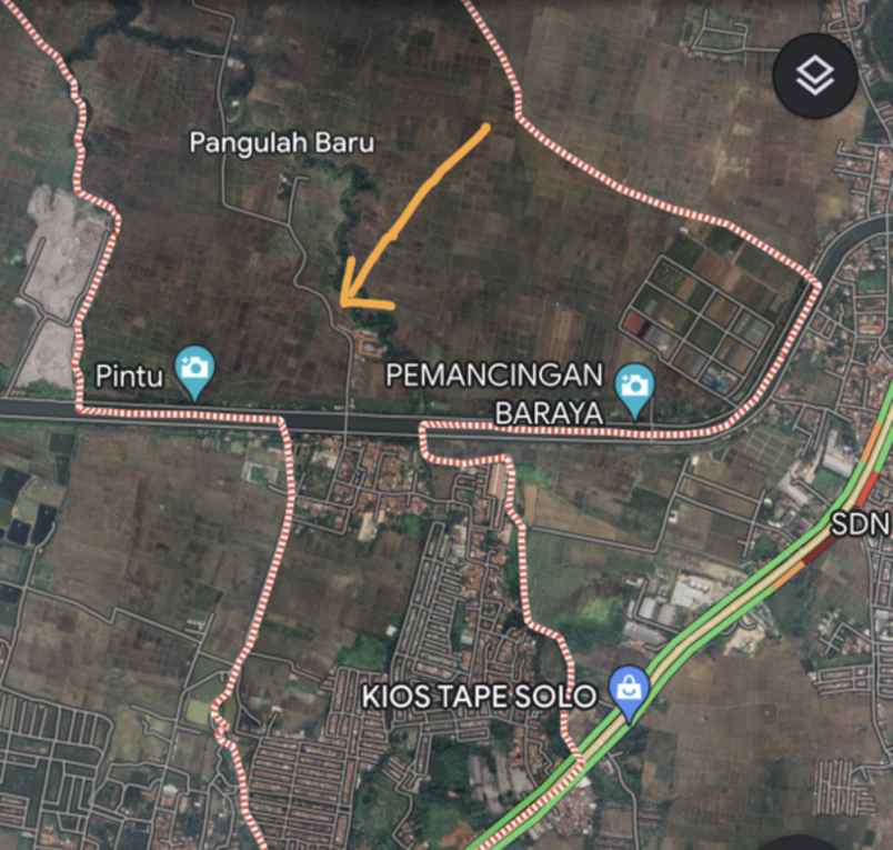 jual tanah sawah daerah pangulah baru