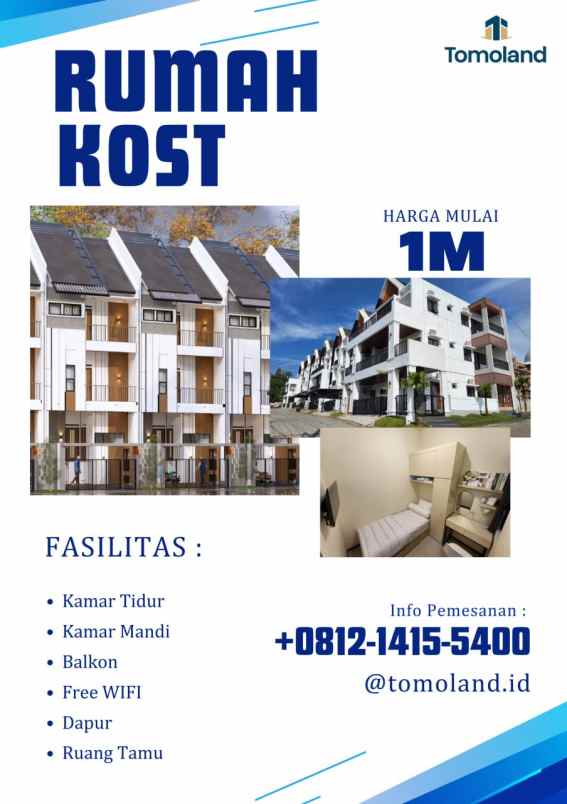 kost malang kota harga terjangkau 8 kamar dekat ub 1m