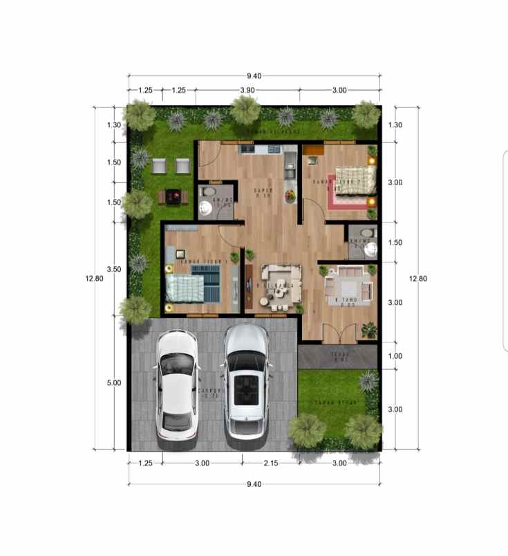 perumahan cluster modern greenville delima