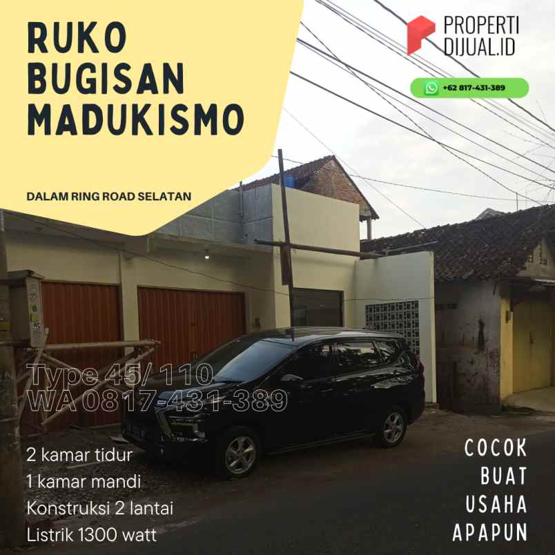 ruko dijual cepat jogja bugisan madukismo