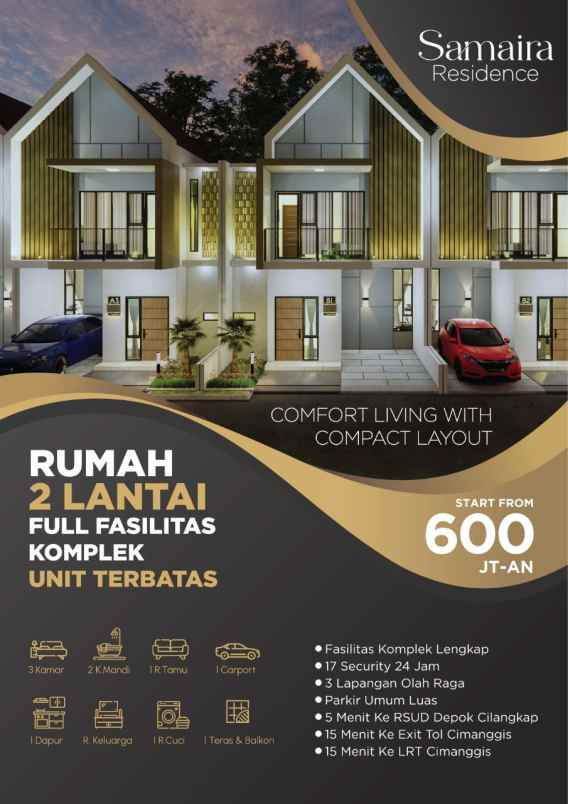 rumah 2 lantai design scandinavian tapos depok