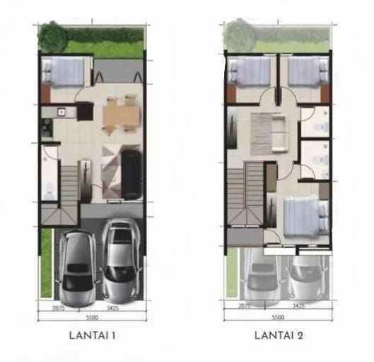 rumah baru 2 lantai minimalis cipayung jakarta timur