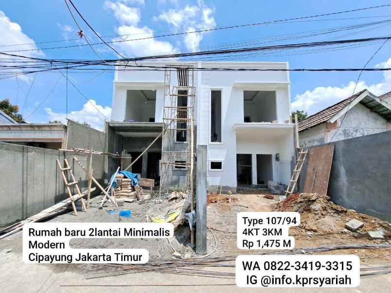 rumah baru 2 lantai minimalis cipayung jakarta timur