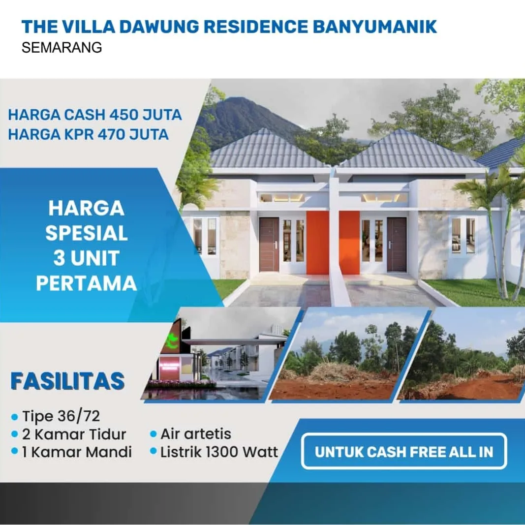 rumah baru di the villa dawung reaidence