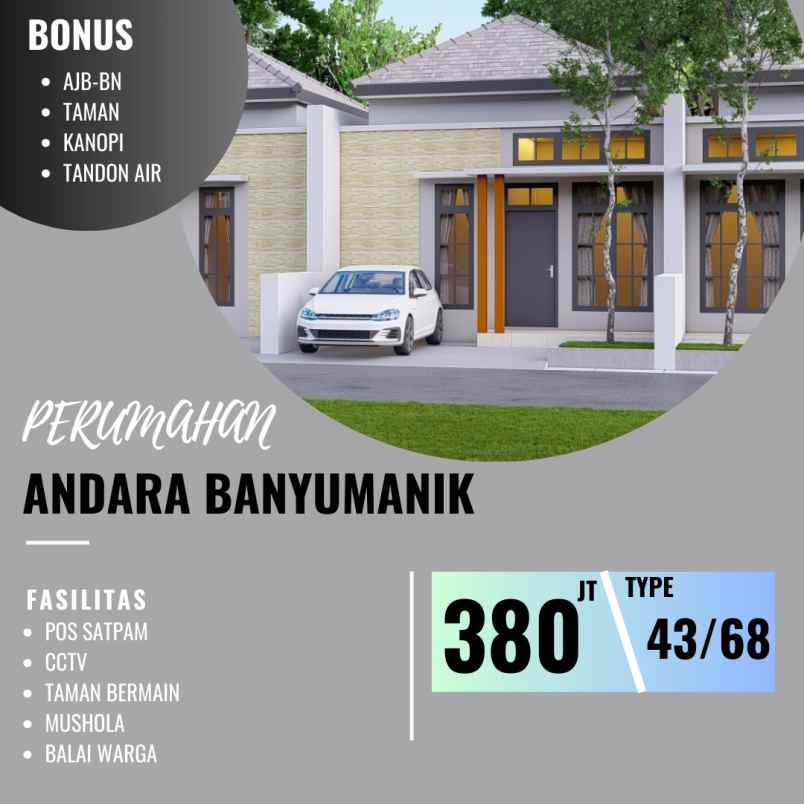 rumah baru siap huni harga 300jt an di banyumanik