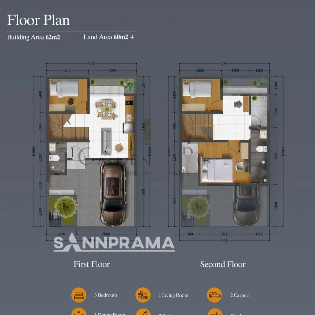 rumah cluster 2 lantai di cinangka sawangan depok