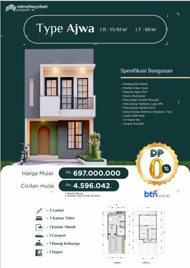 rumah dijual cluster teras madina