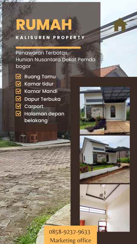 rumah kalisuren one gate system hanya 1 juta