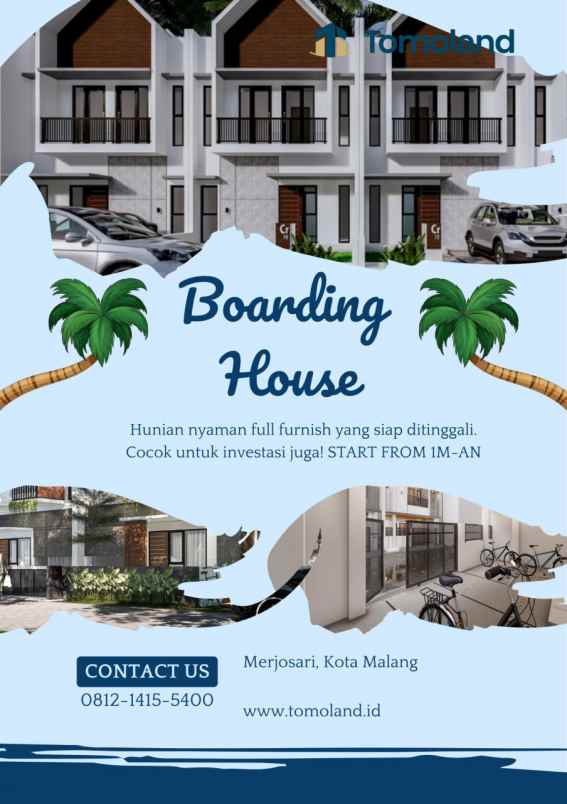 rumah kost 8 kamar malang kota dekat ub harga 1m