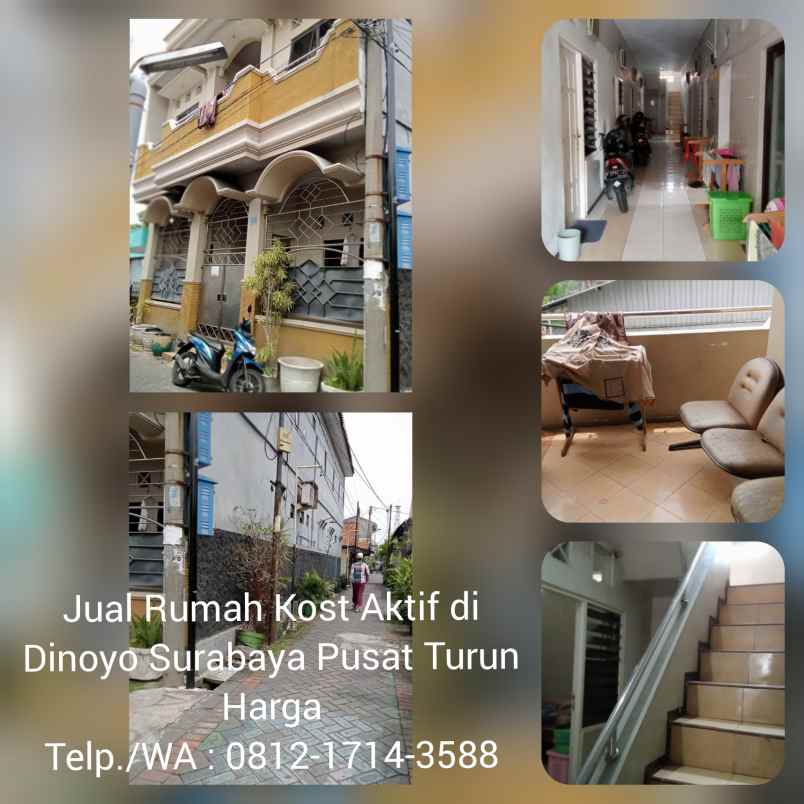 rumah kost dijual surabaya di dinoyo aktif turun harga