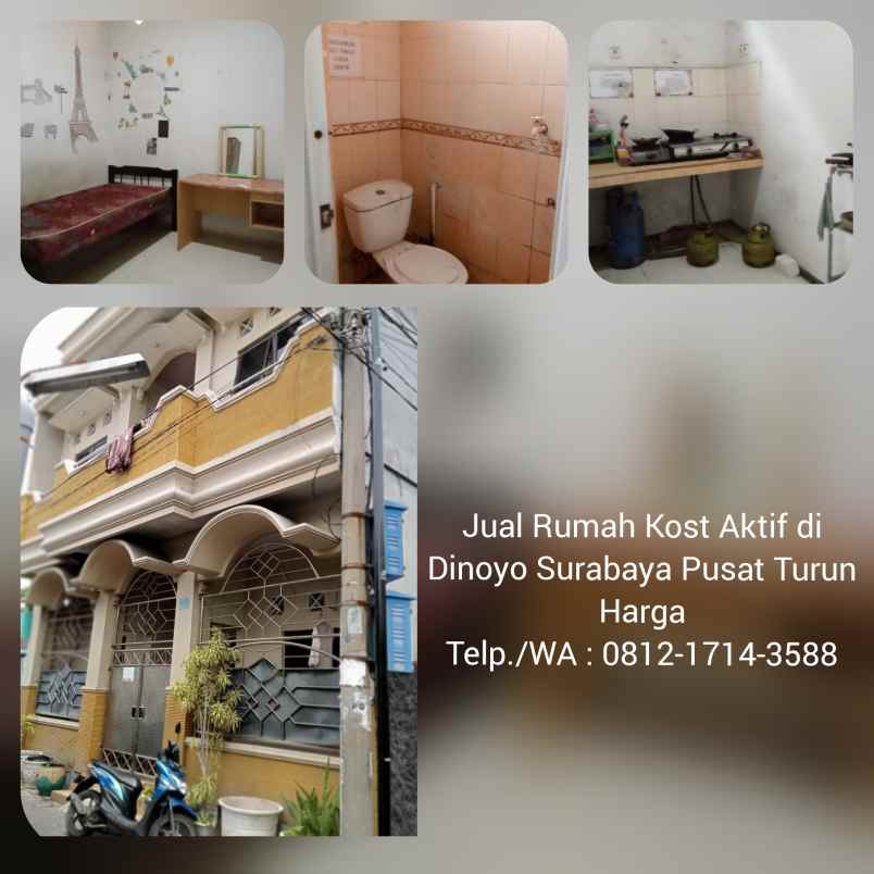 rumah kost dijual surabaya di dinoyo aktif turun harga