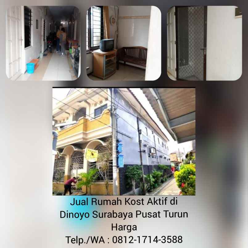 rumah kost dijual surabaya di dinoyo aktif turun harga