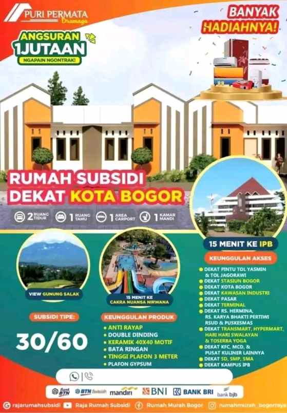 rumah kpr subsidi puri permata dramaga