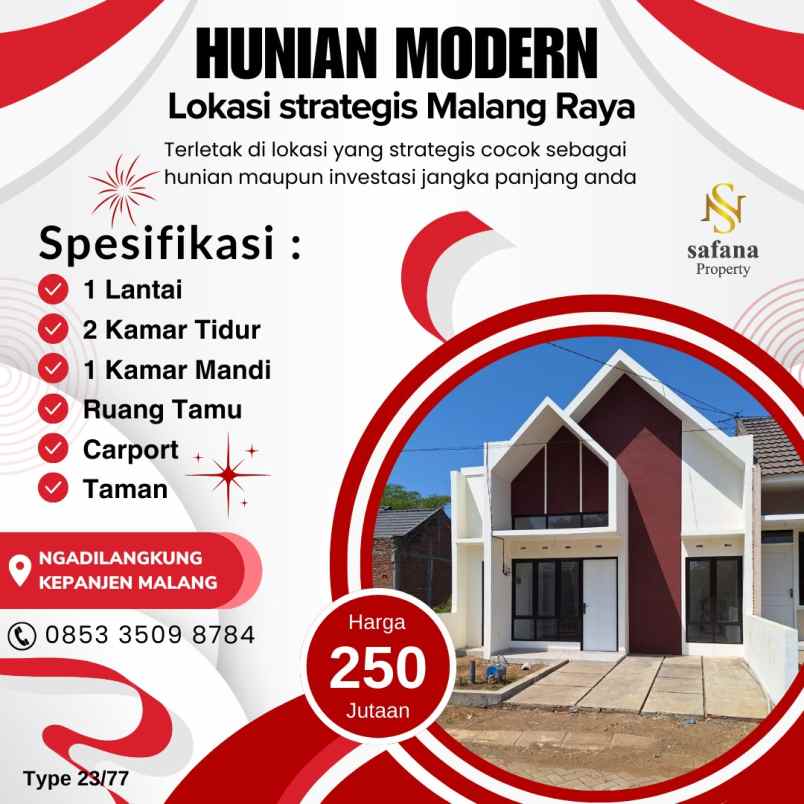 rumah modern 250 juta an di kepanjen