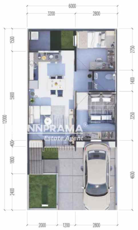 rumah modern dalam perumahan di jl ry parung rn pine