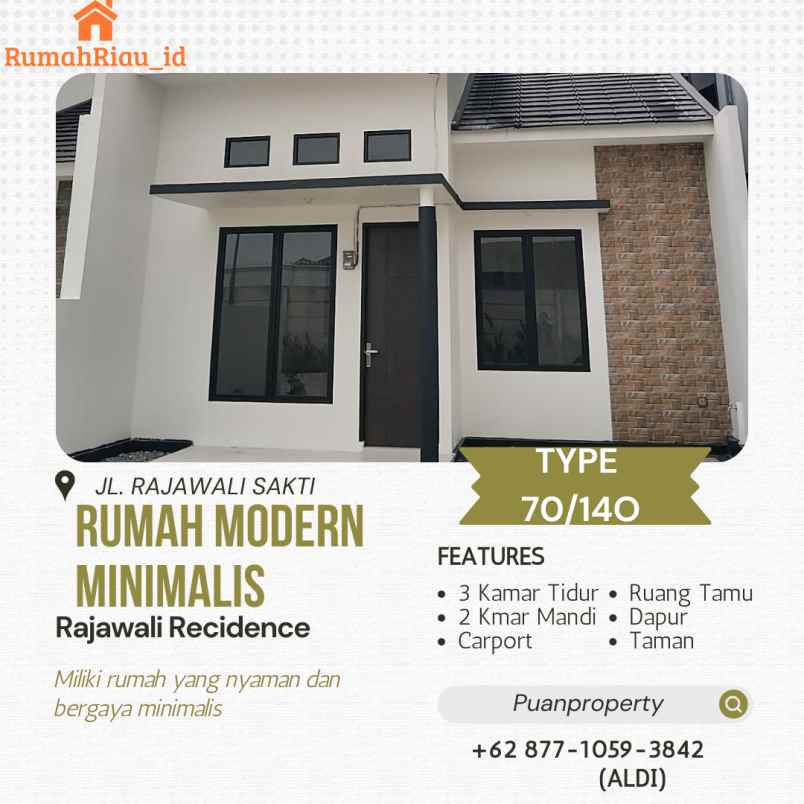 rumah modern minimalis rumah nyaman pekanbaru riau