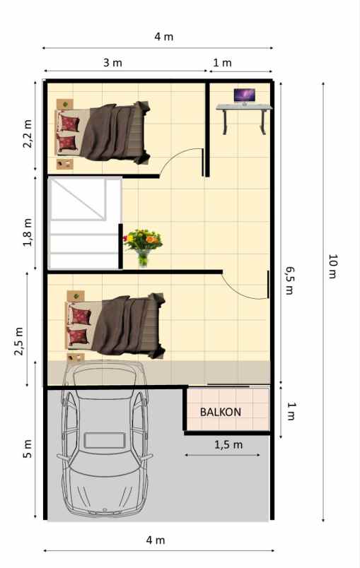 rumah murah 2 lantai dekat stasiun krl citayam